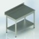 Table adossée fixe pieds carrés + étagère 1400x700x900 mm