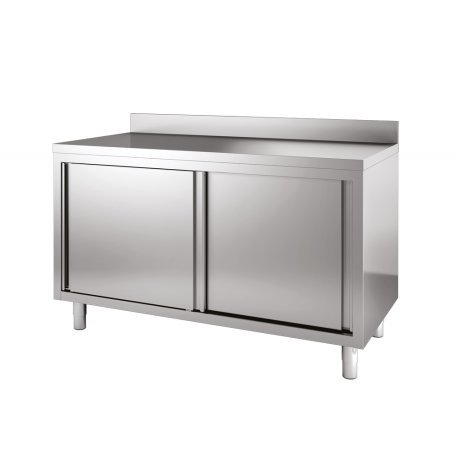 Meuble bas neutre adossé 1000x700x850/900 mm - Portes coulissantes