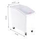 Bac à ingrédients 100L sur roues avec couvercle coulissant transparent 725x410x675 mm