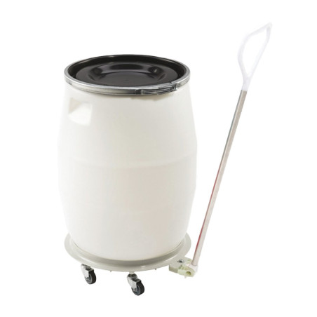 Fût 100 L PEHD + couvercle et genouillère