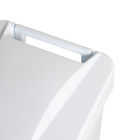 Poubelle à pédale 120 L - Avec couvercle blanc - ECO