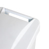 Poubelle à pédale 120 L - Avec couvercle blanc - ECO