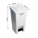 Poubelle à pédale 60 L - Avec couvercle blanc - ECO