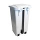 Poubelle à pédale 60 L - Avec couvercle blanc - ECO