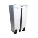 Poubelle à pédale 80 L - Avec couvercle blanc - ECO
