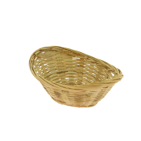 Corbeille à pain ovale 15x12 cm - bambou tressé