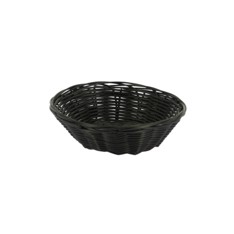 Corbeille à pain ronde 18 cm - Polypro tressé noir