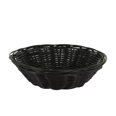 Corbeille à pain ronde 23 cm - Polypro tressé noir