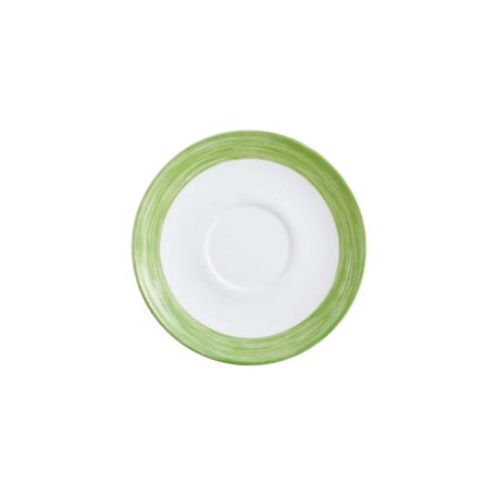Soucoupe à thé Brush vert Ø.14cm