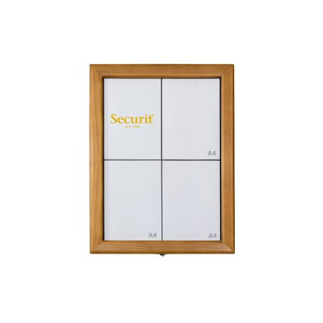Porte menu LED en teck A4