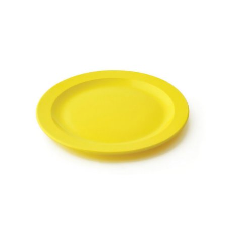 Assiette plate jaune en mélamine avec anse Ø.22,5cm