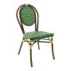 Chaise Bamboo - vert et crème - 3,5 kg - hauteur assise 44 cm - 43x58x88 cm