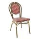 Chaise Bamboo - rouge et crème - 3,5 kg - hauteur assise 44 cm - 43x58x88 cm