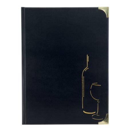 Carte des vins - noir - feuilles A4 - 8 vues