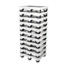 Socle rouleur blanc 6 roues pivotantes charge 250kg pour bac et caisse 600x400 et manne à pain (sauf 120L)