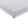 Sommier Expert Lattes 2 - Hauteur 17cm - finition tissu blanc - pieds inclus