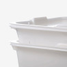 Bac à diviseuse 10L - 530x400 mm Ht. 80mm blanc