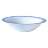Coupelle ronde 12cm Brush 11cl en opale blanc et bleu