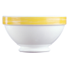 Bol à talon 13,2cm Brush 51cl en opale blanc et jaune
