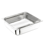 Bac gastro 2/1 - H100mm - Plein inox - 650x530 mm