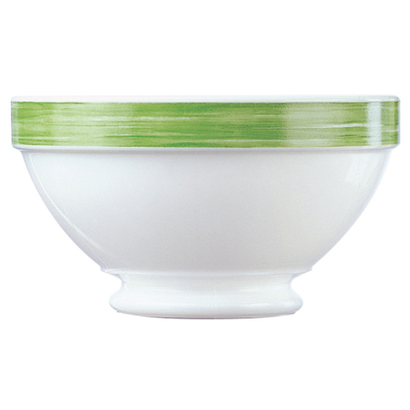 Bol à talon 13,2cm Brush 51cl en opale blanc et vert