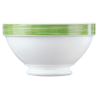 Bol à talon 13,2cm Brush 51cl en opale blanc et vert
