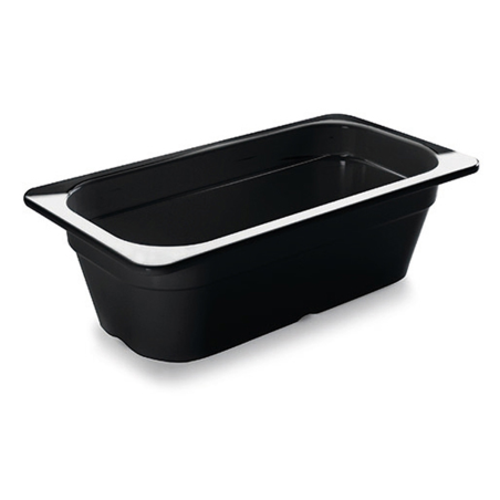 Bac gastro 1/3 - H65mm - Melamine noir - 532x325 mm