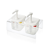 Set de 2 distributeurs à sauce GN1/6 - 2x2,6L  + support
