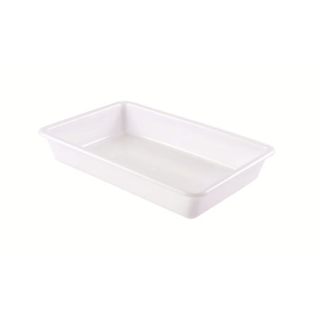 Bac plat 5L blanc - 437x285x75 mm
