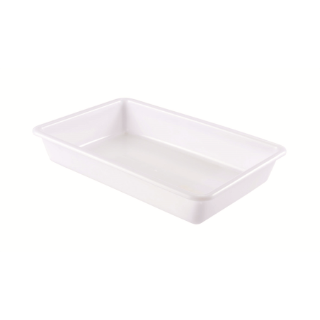 Bac plat 8L blanc - 485x335x75 mm
