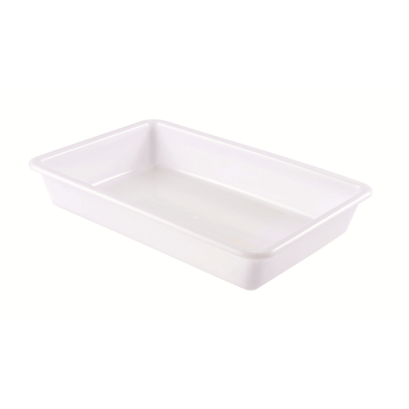 Bac plat 10L blanc -540x385x80 mm