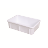 Bac plein alimentaire 25L - 600x400 mm Ht.165mm blanc