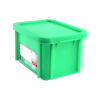 Bac alimentaire HACCP 15L Vert (Fruits et légumes) avec couvercle - 400x300x235 mm