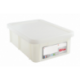 Bac alimentaire HACCP 25L Blanc (Produits laitiers) avec couvercle - 600x400x190 mm