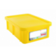Bac alimentaire HACCP 25L Jaune (Produits secs) avec couvercle - 600x400x190 mm