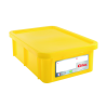 Bac alimentaire HACCP 25L Jaune (Produits secs) avec couvercle - 600x400x190 mm