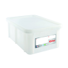 Bac alimentaire HACCP 35L Blanc (Produits laitiers) avec couvercle - 600x400x230 mm