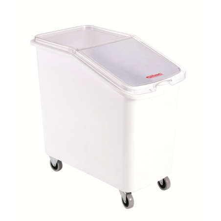 Bac à ingrédients 100L sur roues avec couvercle coulissant transparent 725x410x675 mm