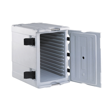 Conteneur isotherme à chargement frontal AF12 - 90L - gris/ bleu - extérieur 440x665x650 mm