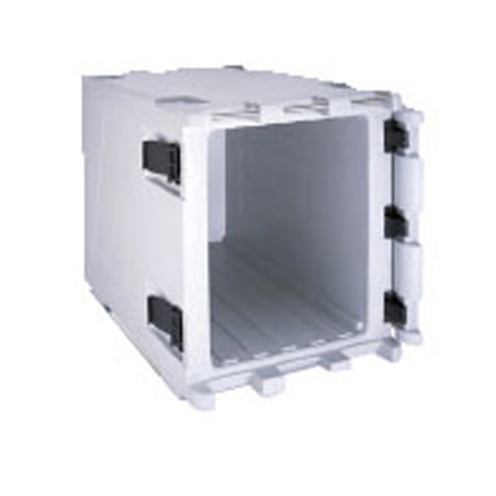 Conteneur isotherme à chargement frontal AF150 - 148L - gris/ bleu - extérieur 570x790x690 mm