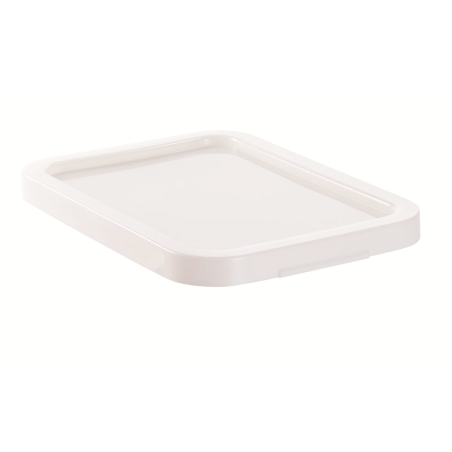 Couvercle pour bac plein alimentaire rectangulaire 12/15L 400x300mm blanc