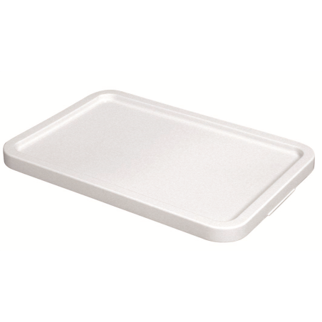Couvercle pour bac plein alimentaire rectangulaire 25/35/55L 600x400mm blanc