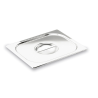 Couvercle inox avec poignée - GN 1/2 plein - 325x265 mm