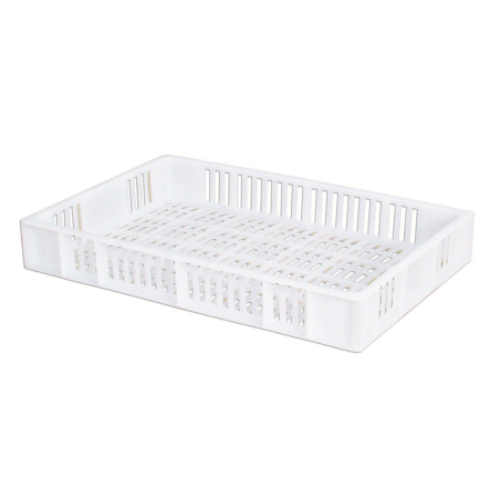 Caisse ajourée 15L - 600x400 mm Ht.90mm blanc