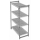 Rayonnage Basics Plus Series 4 niveaux clayettes ajourées 460x915x1830 mm