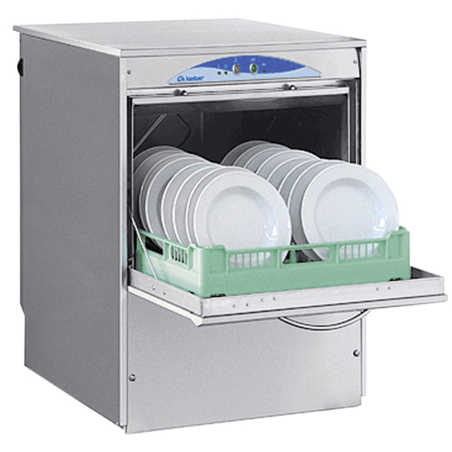 Lave-vaisselle 30 paniers/h avec adoucisseur et pompe de vidange - 3 cycles de lavage - Surchauffeur 3kW