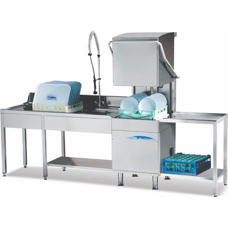 Lave-vaisselle sans adoucisseur - 3 cycles de lavage - Surchauffeur 9kW - 620x765x1460/1840 mm