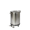 Poubelle pour liquide à pédale 50L en inox - Ø39x60 cm - Couvercle amovible