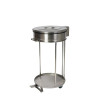 Porte sacs avec pédale 110L - Ø47,5x85 cm - inox AISI