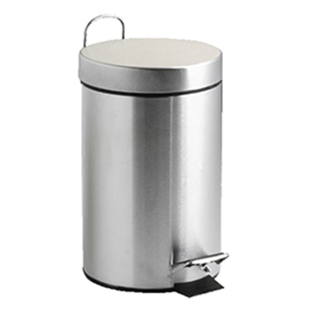 Poubelle à pédale en inox - 12L